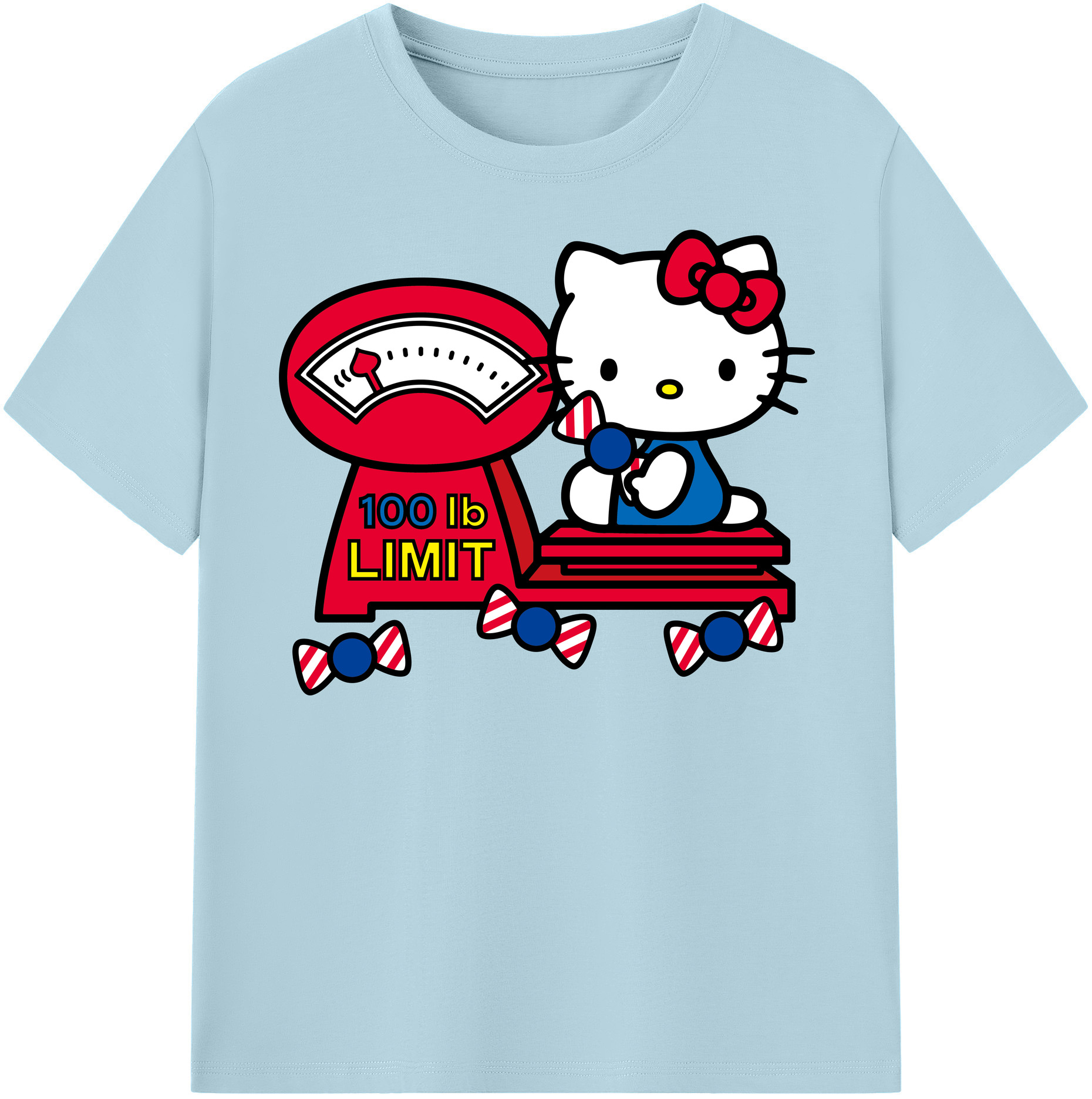 （画像用） Hello Kitty ハローキティ 綿100％半袖Tシャツ（フロントプリント）